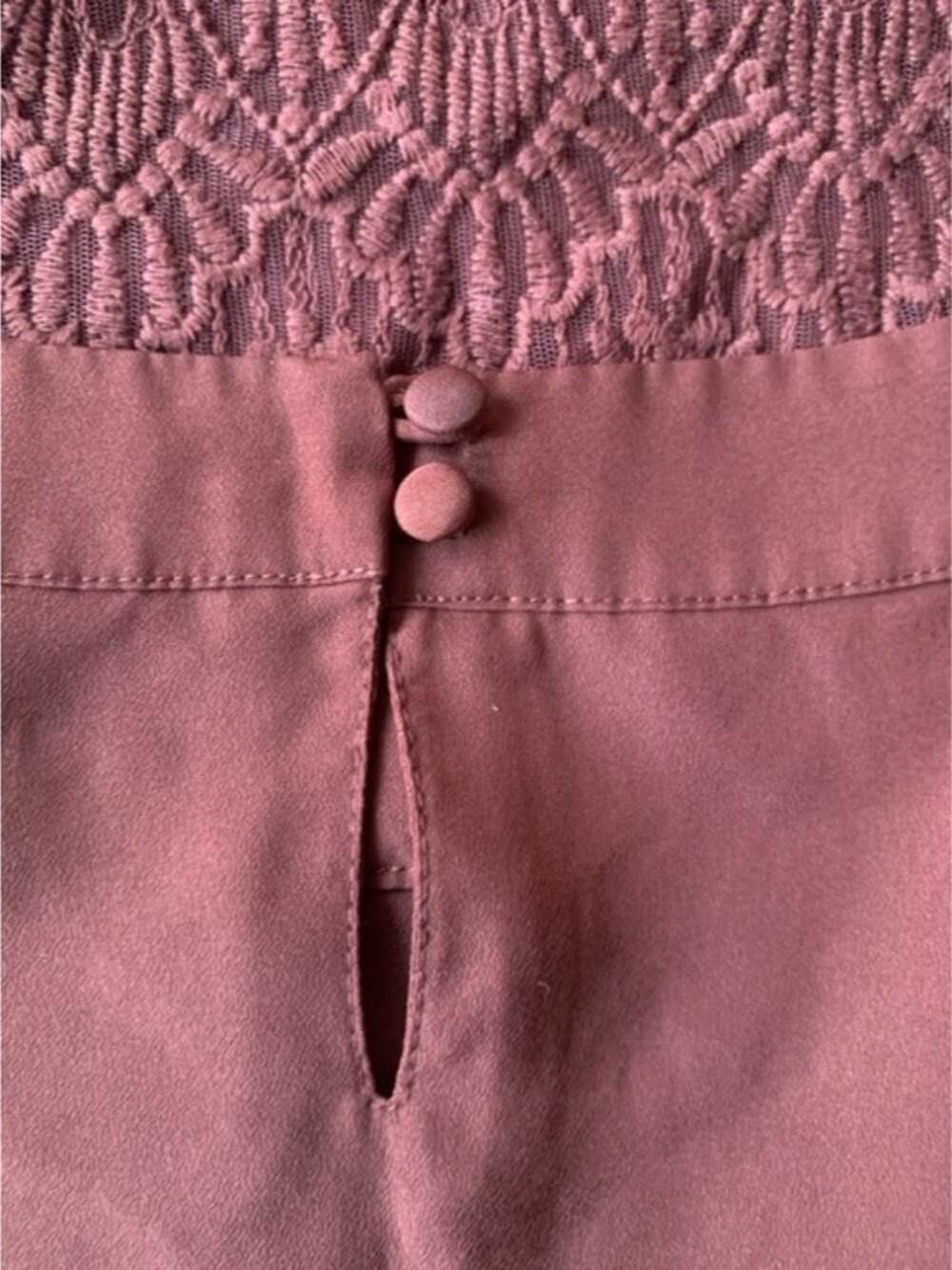 H&M Brown Lace Overlay Blouse - Picture 5 of 7